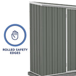 Absco Space Saver 10' x 2.5' Metal Garden Shed - Woodland Gray 