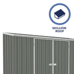 Absco Space Saver 10' x 2.5' Metal Garden Shed - Woodland Gray 