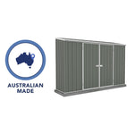 Absco Space Saver 10' x 2.5' Metal Garden Shed - Woodland Gray 
