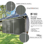 Absco Premier 10' x 5' Metal Storage Shed - Woodland Gray 