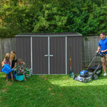 Absco Space Saver 10' x 5' Metal Garden Shed - Woodland Gray 