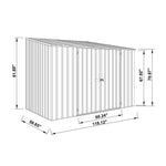 Absco Space Saver 10' x 5' Metal Garden Shed - Woodland Gray 