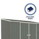Absco Space Saver 10' x 5' Metal Garden Shed - Woodland Gray 