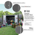 Absco Premier 10' x 7' Metal Storage Shed - Woodland Gray 