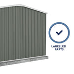 Absco Utility 20' x 10' Workshop Metal Shed - Woodland Gray 