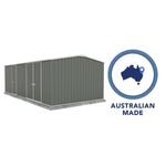 Absco Utility 20' x 10' Workshop Metal Shed - Woodland Gray 
