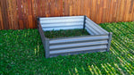 Absco The Organic Garden Co Hakea 4' x 4' x 1' Metal Square Garden Bed - Woodland Gray 