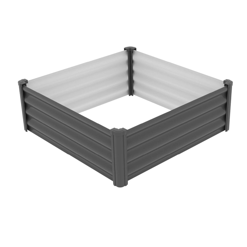 Absco The Organic Garden Co Hakea 4' x 4' x 1' Metal Square Garden Bed - Woodland Gray
