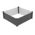 Absco The Organic Garden Co Hakea 4' x 4' x 1' Metal Square Garden Bed - Woodland Gray 