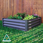 Absco The Organic Garden Co Hakea 4' x 4' x 1' Metal Square Garden Bed - Woodland Gray 