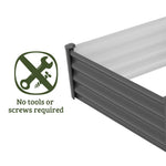Absco The Organic Garden Co Hakea 4' x 4' x 1' Metal Square Garden Bed - Woodland Gray 