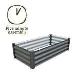Absco The Organic Garden Co Hakea 4' x 2' x 1' Metal Rectangle Garden Bed - Woodland Gray 