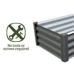 Absco The Organic Garden Co Hakea 4' x 2' x 1' Metal Rectangle Garden Bed - Woodland Gray 