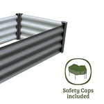 Absco The Organic Garden Co Hakea 4' x 2' x 1' Metal Rectangle Garden Bed - Woodland Gray 