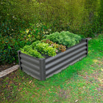 Absco The Organic Garden Co Hakea 4' x 2' x 1' Metal Rectangle Garden Bed - Woodland Gray 