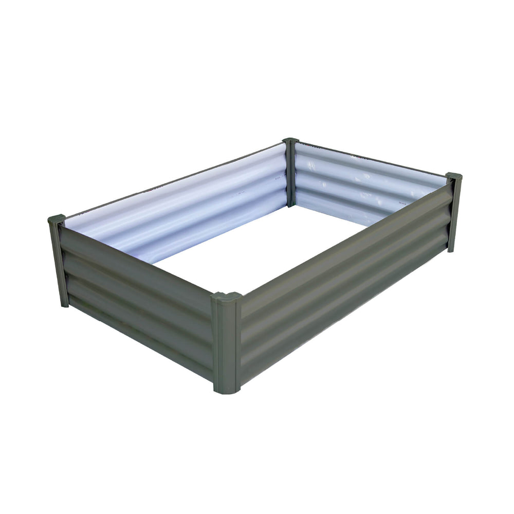 Absco The Organic Garden Co Hakea 4' x 3' x 1' Metal Rectangle Garden Bed - Woodland Gray