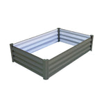 Absco The Organic Garden Co Hakea 4' x 3' x 1' Metal Rectangle Garden Bed - Woodland Gray 