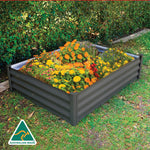 Absco The Organic Garden Co Hakea 4' x 3' x 1' Metal Rectangle Garden Bed - Woodland Gray 