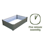 Absco The Organic Garden Co Hakea 4' x 3' x 1' Metal Rectangle Garden Bed - Woodland Gray 