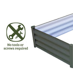 Absco The Organic Garden Co Hakea 4' x 3' x 1' Metal Rectangle Garden Bed - Woodland Gray 