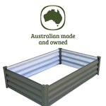 Absco The Organic Garden Co Hakea 4' x 3' x 1' Metal Rectangle Garden Bed - Woodland Gray 
