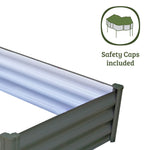 Absco The Organic Garden Co Hakea 4' x 3' x 1' Metal Rectangle Garden Bed - Woodland Gray 