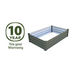 Absco The Organic Garden Co Hakea 4' x 3' x 1' Metal Rectangle Garden Bed - Woodland Gray 
