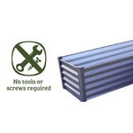 Absco The Organic Garden Co Hakea 4.9' x 4.9' x 1.3' Metal L Garden Bed - Woodland Gray 