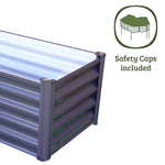 Absco The Organic Garden Co Hakea 4.9' x 4.9' x 1.3' Metal L Garden Bed - Woodland Gray 