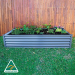 Absco The Organic Garden Co Hakea 6' x 3' x 1.3' Metal Rectangle Garden Bed - Woodland Gray 