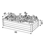 Absco The Organic Garden Co Hakea 6' x 3' x 1.3' Metal Rectangle Garden Bed - Woodland Gray 