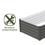 Absco The Organic Garden Co Hakea 6' x 3' x 1.3' Metal Rectangle Garden Bed - Woodland Gray 