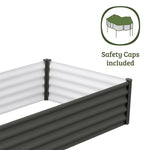Absco The Organic Garden Co Hakea 6' x 3' x 1.3' Metal Rectangle Garden Bed - Woodland Gray 
