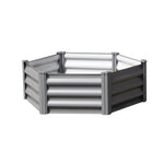 Absco The Organic Garden Co Hakea 3.28' x 3.28' x 1' Metal Hex Garden Bed - Woodland Gray 