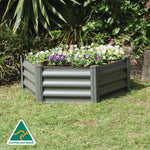 Absco The Organic Garden Co Hakea 3.28' x 3.28' x 1' Metal Hex Garden Bed - Woodland Gray 