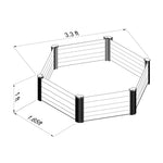 Absco The Organic Garden Co Hakea 3.28' x 3.28' x 1' Metal Hex Garden Bed - Woodland Gray 