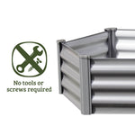 Absco The Organic Garden Co Hakea 3.28' x 3.28' x 1' Metal Hex Garden Bed - Woodland Gray 