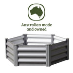 Absco The Organic Garden Co Hakea 3.28' x 3.28' x 1' Metal Hex Garden Bed - Woodland Gray 