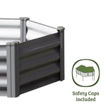 Absco The Organic Garden Co Hakea 3.28' x 3.28' x 1' Metal Hex Garden Bed - Woodland Gray 