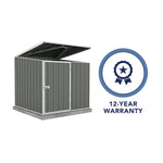 Absco Utility 5' x 5' Multipurpose Metal Pool Pump Shed  - Woodland Gray 