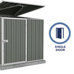 Absco Utility 5' x 5' Multipurpose Metal Pool Pump Shed  - Woodland Gray 