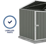 Absco Utility 5' x 5' Multipurpose Metal Pool Pump Shed  - Woodland Gray 