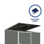 Absco Utility 5' x 5' Multipurpose Metal Pool Pump Shed  - Woodland Gray 