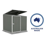 Absco Utility 5' x 5' Multipurpose Metal Pool Pump Shed  - Woodland Gray 