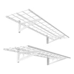 Fleximounts 1' x 4' White Wall Mounted Shelf (2-Pack)-FLX-WR14-WHT-Garage Giant 