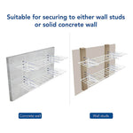 Fleximounts 1' x 4' White Wall Mounted Shelf (2-Pack)-FLX-WR14-WHT-Garage Giant 