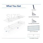 Fleximounts 1' x 4' White Wall Mounted Shelf (2-Pack)-FLX-WR14-WHT-Garage Giant 