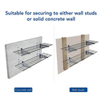 Fleximounts 1' x 4' Black Wall Mounted Shelf (2-Pack)-FLX-WR14B-BLK-Garage Giant 