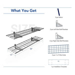 Fleximounts 1' x 4' Black Wall Mounted Shelf (2-Pack)-FLX-WR14B-BLK-Garage Giant 