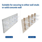 Fleximounts 1' x 6' White Wall Mounted Shelf (2-Pack)-FLX-WR16-WHT-Garage Giant 